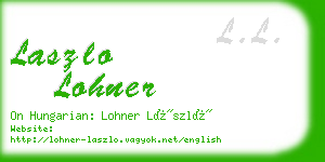 laszlo lohner business card